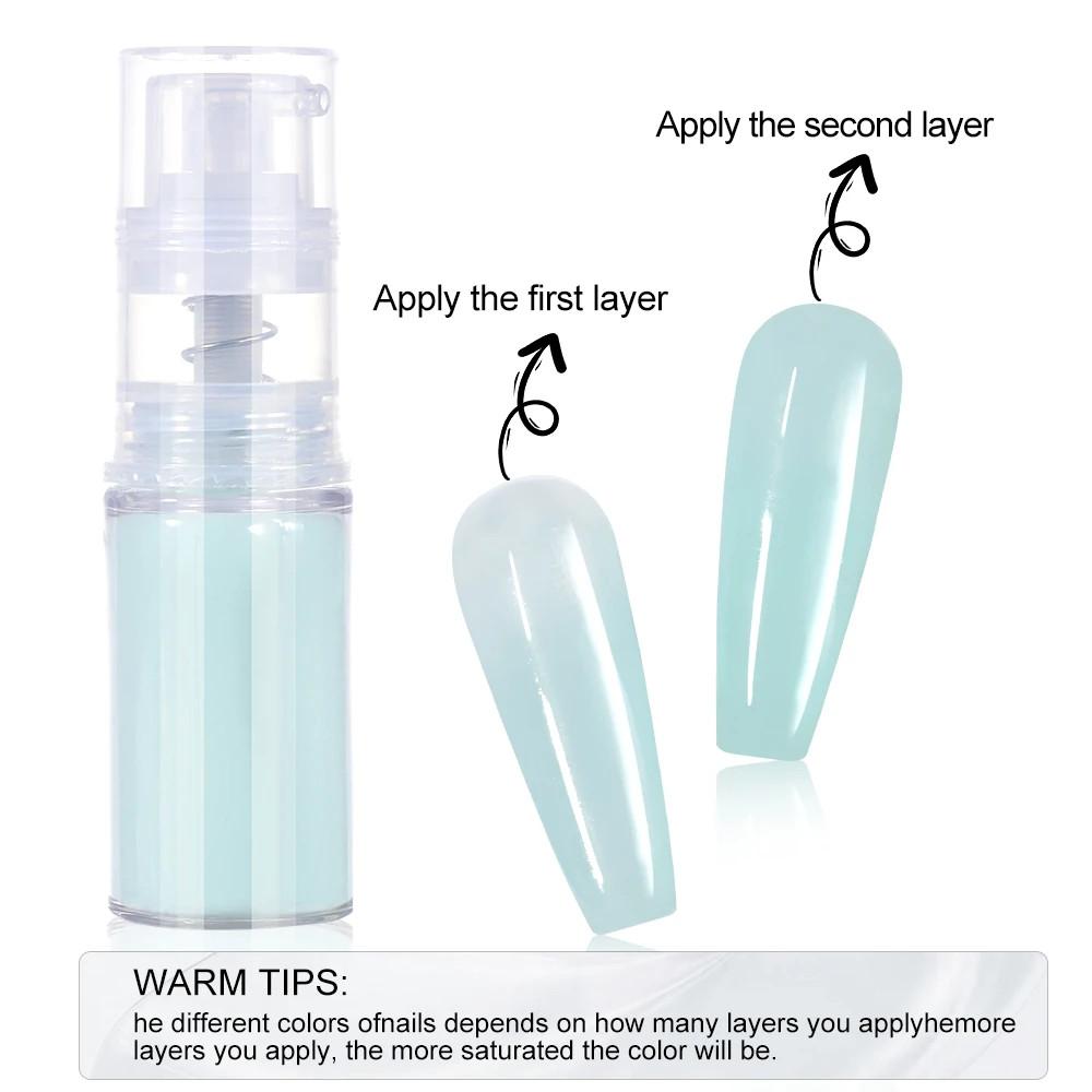 12 Colors Quick Ombre Spray Acrylic Powder for Nails Neon Gradient Pastel with Amazing Effect Professional Nail Dip Powder