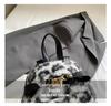 Autumn/Winter 2025 Leopard Print Plush Mini Backpack - Cute, Fashionable, Commuter Style.
