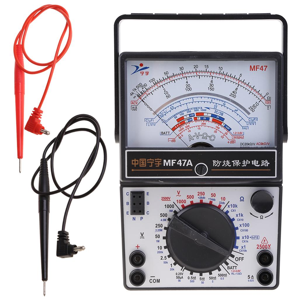 AMP Zeiger Amperemeter Analoges Strommessgerät Panel Zifferblatt Strommesser Mikroampere Ammeter Monitor Volt Multimeter Instrument