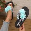 Women Slippers Beach Flower Shoes for Women New Flat Bottomed Slippers Home Casual Sandals Ultra Lightweight Shoes Slides Women