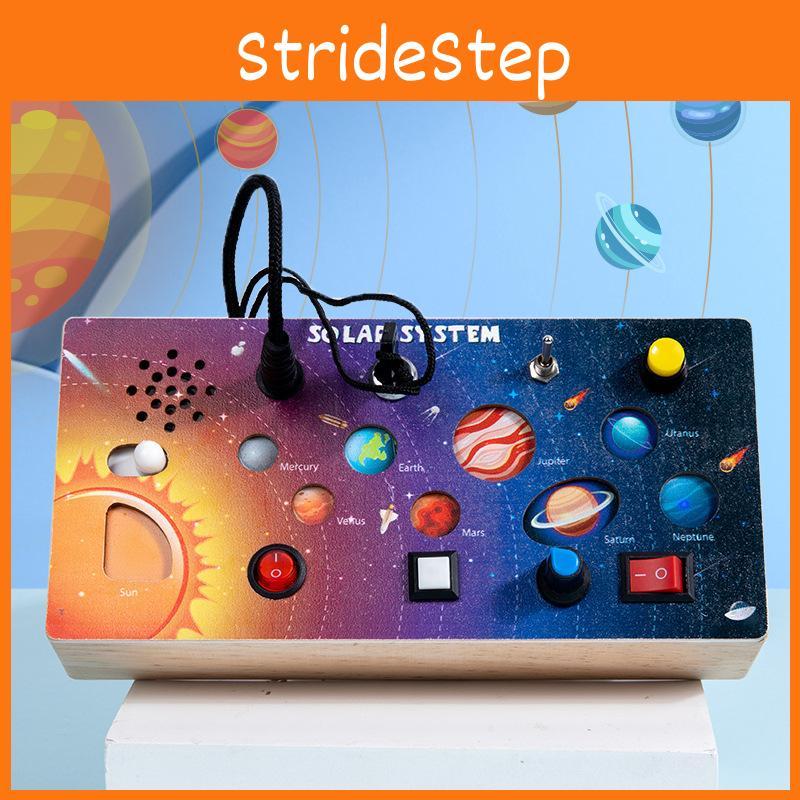 Wooden Simulate Solar System Theme Switch Game Board Children Toy Puzzle