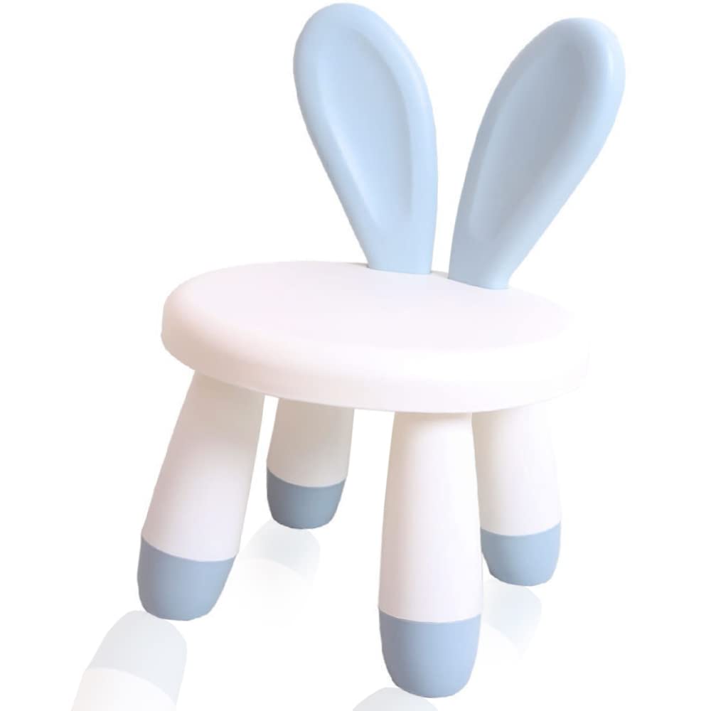 

Детский низкий стульчик HIRAISM Kids, стул, кресло, животное, стильный, милый, скандинавский, противоскользящий (Кролик, Синий/Белый)