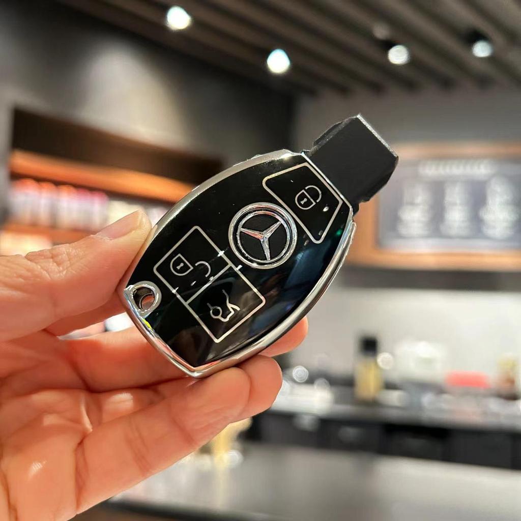 Mercedes-Benz E300L Key Cover for C260L, C200L, A200L, GLE, GLC300L, GLA200 Shell, Suitable for Car Keys