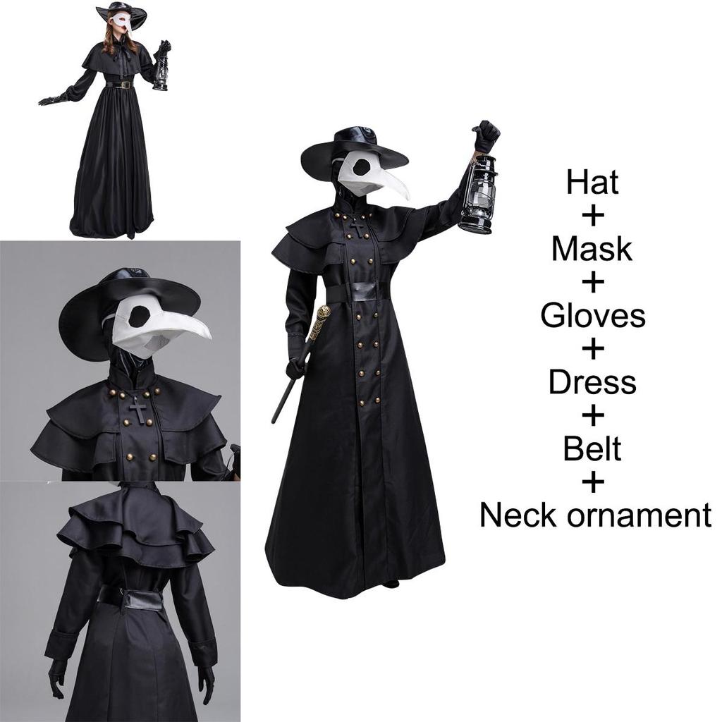 Stunning Plague Doctor Costume For Halloween And Cosplay A Medieval Hooded Robe Mask And Hat For Monk Cosplay