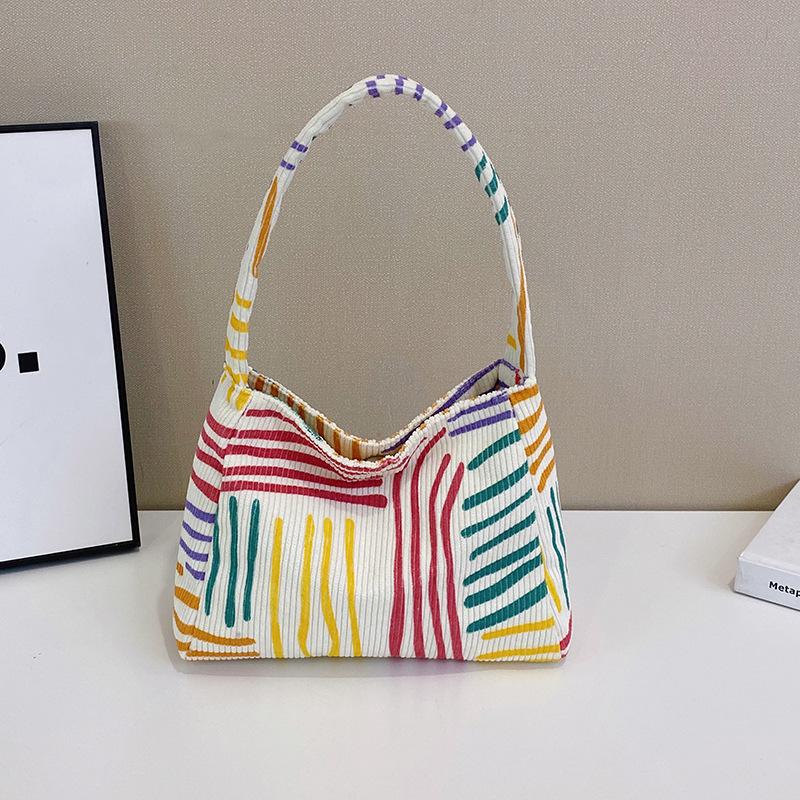 

Весенний новый тренд полоски красивые, легкие, модные и простые, сумка через плечо под мышкой, портативная сумка-тоут