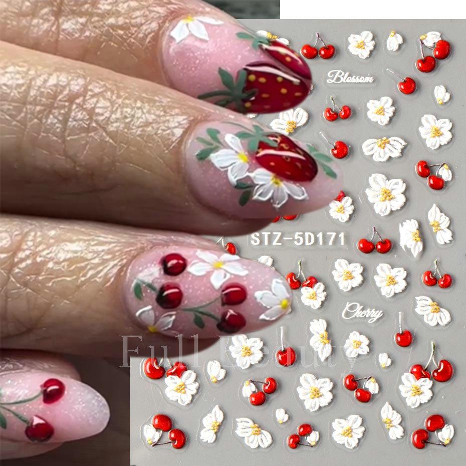 Maniküre-Dekor, Schieber, Reliefgravur, 5D-Prägung, Nagelaufkleber, Nagelkunst-Aufkleber