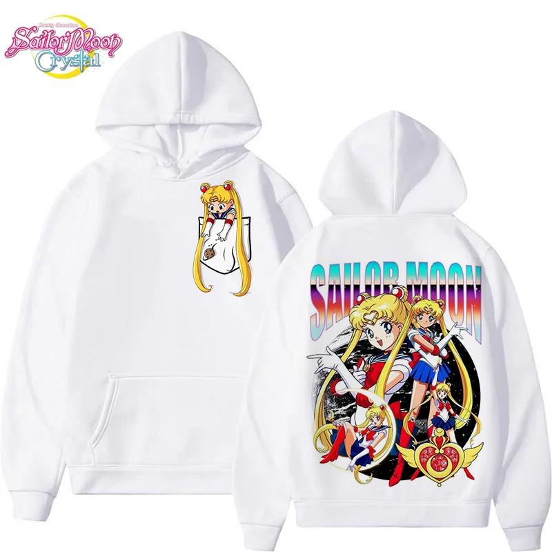 

2025 New Sailor Moon Hoodie Women Autumn Winter Hot Anime Moon Hare Same Style Niche Design Loose Coat Fashion Sweatshirt Ladies 3XL
