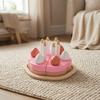 Play Food Two-Layer Pretend Birthday Cake Toy Hand-Eye Coordination for Toddlers