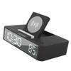 10W Digital Alarm Clock One Button Lifting LED Mirror Electronic Clock with 10W Wireless Charging for Bedroom