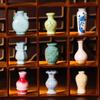 9Pcs Mini Antique Vase Resin Ornament Vintage Porcelain Style Vase Model Decor For Dollhouse Landscape Scene Desktop Diy Crafts