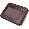 Textured Money Clip Made of Genuine Leather with Embossing CANPELLINI 21940 Brown
