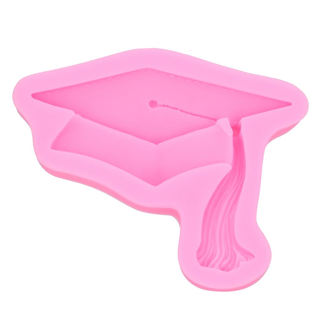 Graduation Hat Shaped Silicone Mold Baking Mold for Fondant Chocolate Cake DecorationPink