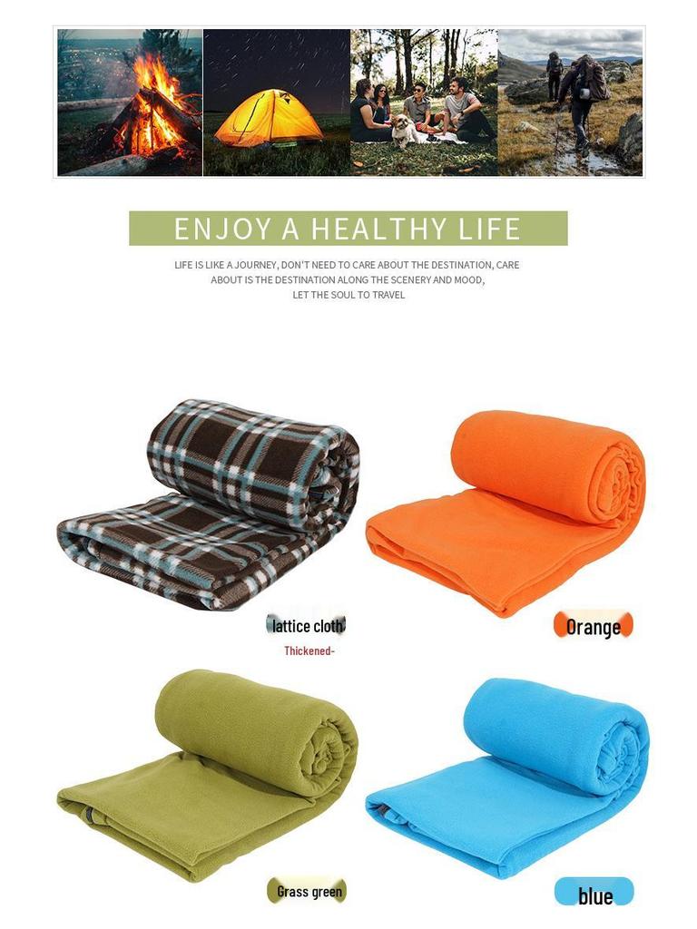 All-Season Outdoor Fleece Sleeping Bag Liner & Blanket, Warm and Anti-Dirty