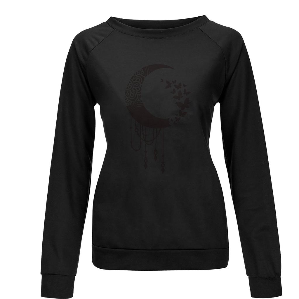 Winter Womens Casual Tops Ladies Print Sweatshirt Blouse Tee Sweater