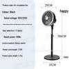 10-Inch Oscillating Floor Fan for Home & Office - High Power, Dual Voltage 110V/220V Circulation Fan