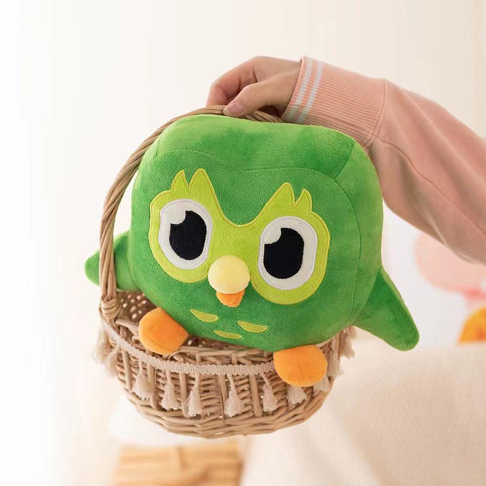 Jucărie de pluș Bufnița Duolingo Duo Plushie Bufnița Duo Păpușă Bufniță Desen Animat Verde Jucărie Animal de Pluș Moale Cadou Ziua Copiilor