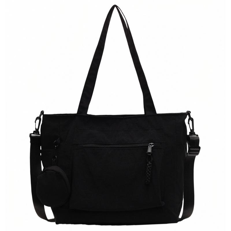 Leisure Commuter Tote Bag Canvas Women's Bag 2025 Spring New Fashion Simple Large Capacity Shoulder Bag Women's Bag
