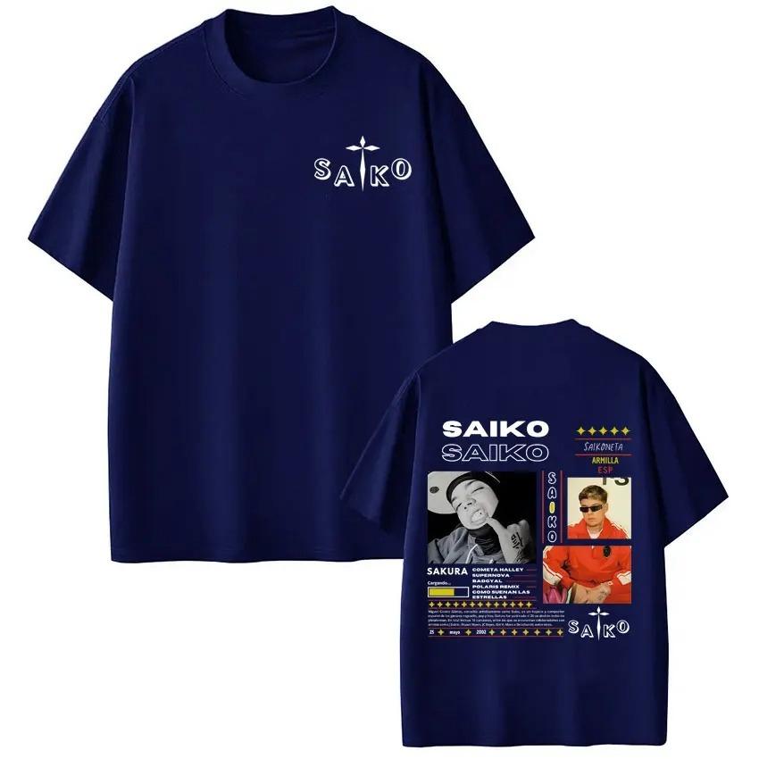 2026 Summer Shortsleeved Cotton Harajuku Punk Tshirts Rapper SAIKO Album Tour Merch T Shirt Unisex Women Hiphop Fashion Tshirt