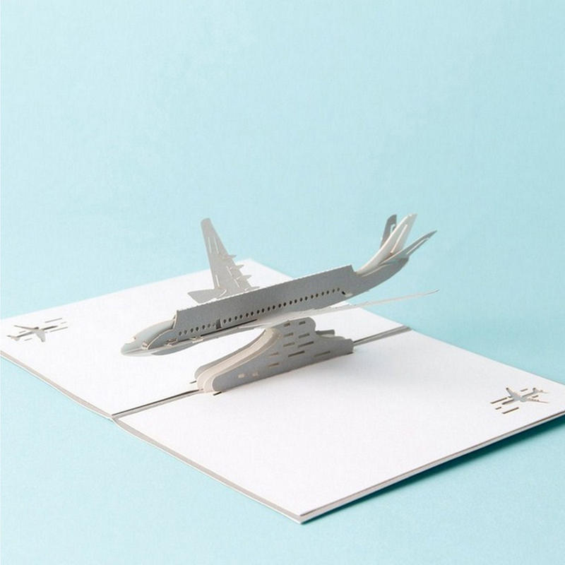 3D Pop Up Invitation Card Airplane Greeting Cards Christmas Birthday Valentine Invitation Thank You Cards Thanksgiving Gift Card