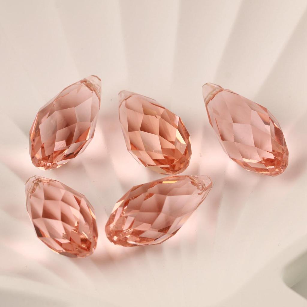 10pcs Teardrop Faceted Crystal Glass Beads Loose 12x25mm Drilled Pendant Drops  Crafts Beads for DIY Jewelry Making  Accessories