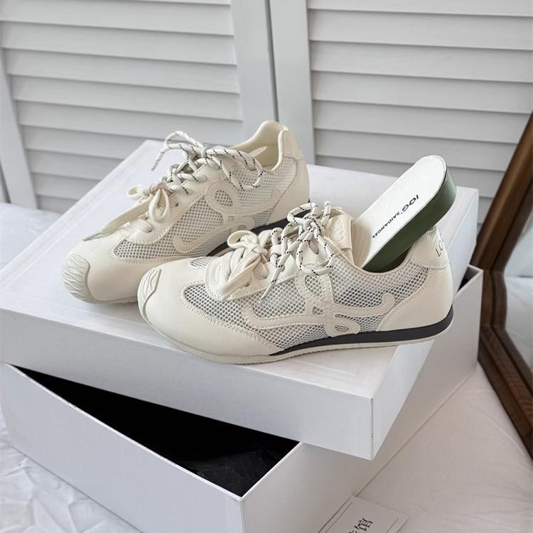 Retro Breathable Mesh German Training Shoes Women's 2025 Spring and Summer New Soft Leather Lace-up Crooked Head Ugly Cute Ballet Forrest Gump Shoes