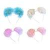 Leuchtender flauschiger Ball-Form Kopfschmuck für Karneval, Ostern, Haarreif für Erwachsene und Jugendliche
