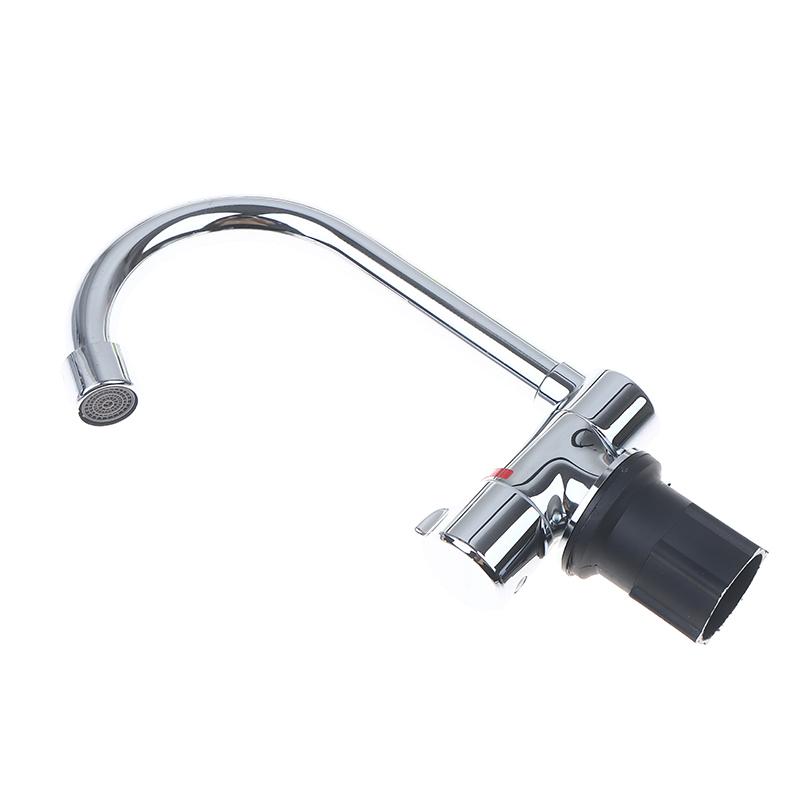 

Rv Accessories Rv Interior Faucet Single-Handle Cold Hot Water Rotatable Folding Valve Single Hole Polished Kitchen Use