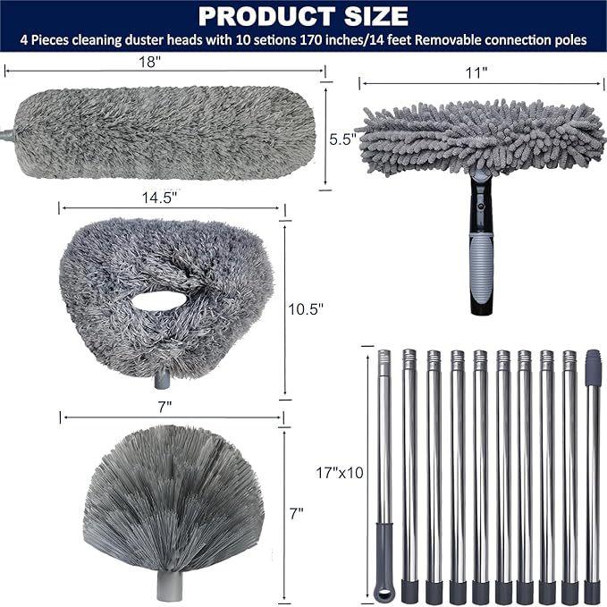 

Скребок для мытья окон 2-в-1, средство для мытья стекол, двусторонний очиститель стекол для высотных зданий для мытья стекол