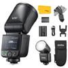 Authorized GODOX V1 Mid F V1mid Camera Round TTL Battery Compatible with Fujifilm Cameras [GODOX Dealer] Flash, Head, Speedlight, 2.4G HSS, 1/8000s,