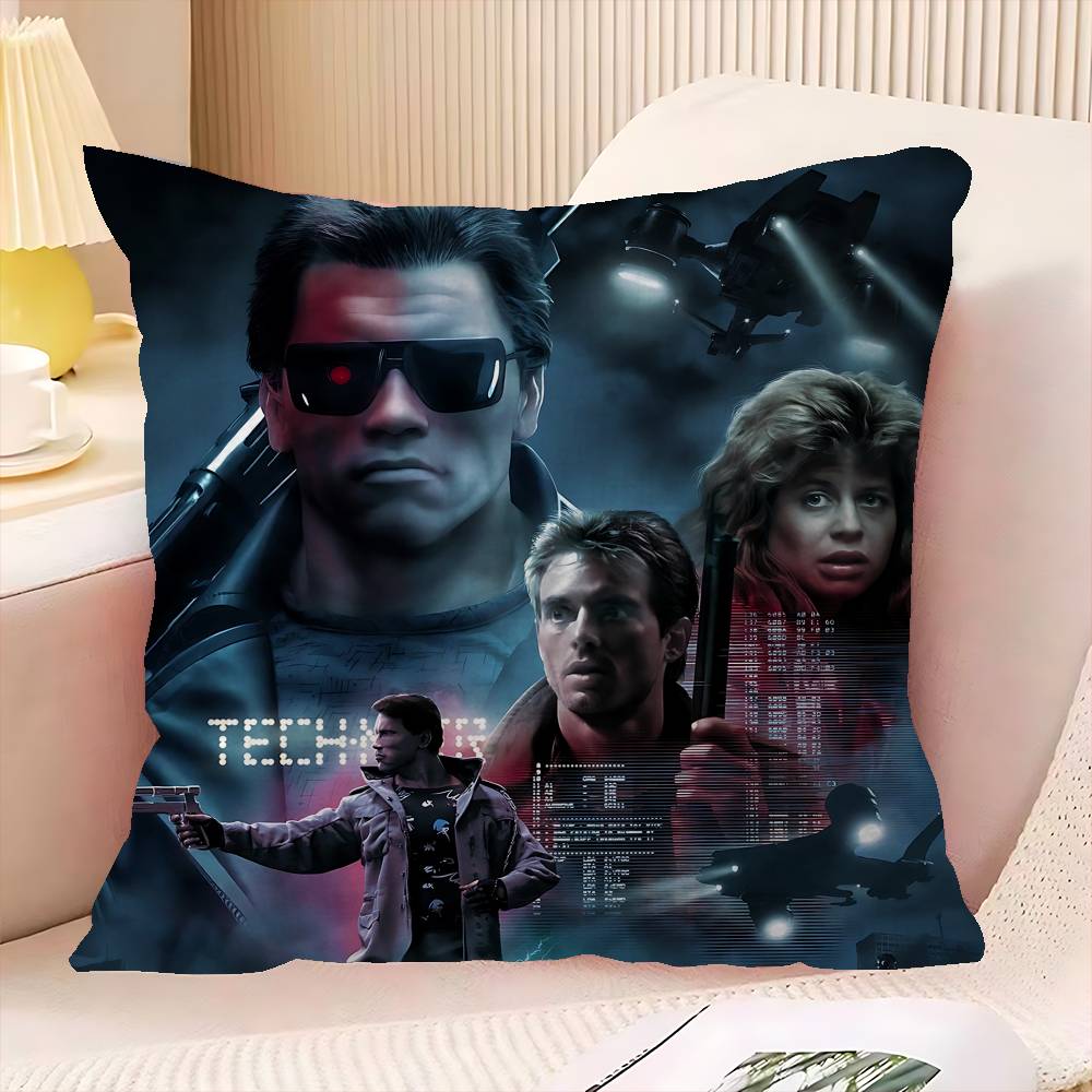 80er Jahre Film TV Der Terminator Kissen Anime Kissen Sofa Bett Kopfkissenbezug Kissenbezug 45x45 cm Mode