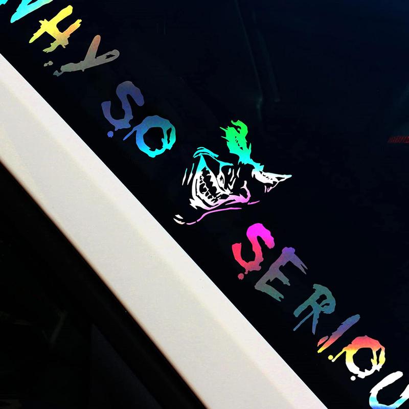 Why So Serious Joker Windscreen Car Sticker Decal for JDM Racing Car 4x4 Offroad Auto Vehicle Decor 54cmwidex9cmhigh