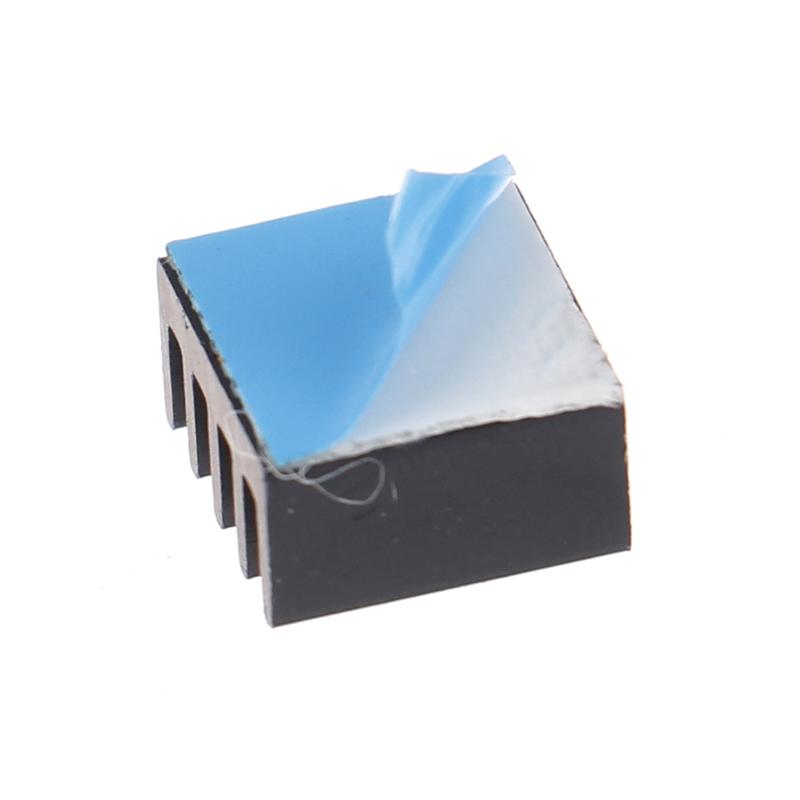 10Pcs  8.8X8.8X5Mm Black Aluminum Heatsink Cooling Radiator With Thermal Pad