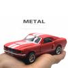 1/32 Scale Toy Car Model for Ford Mustang Vintage Alloy Diecast Car Model Classic Pull Back Car Replica for Kids Gift