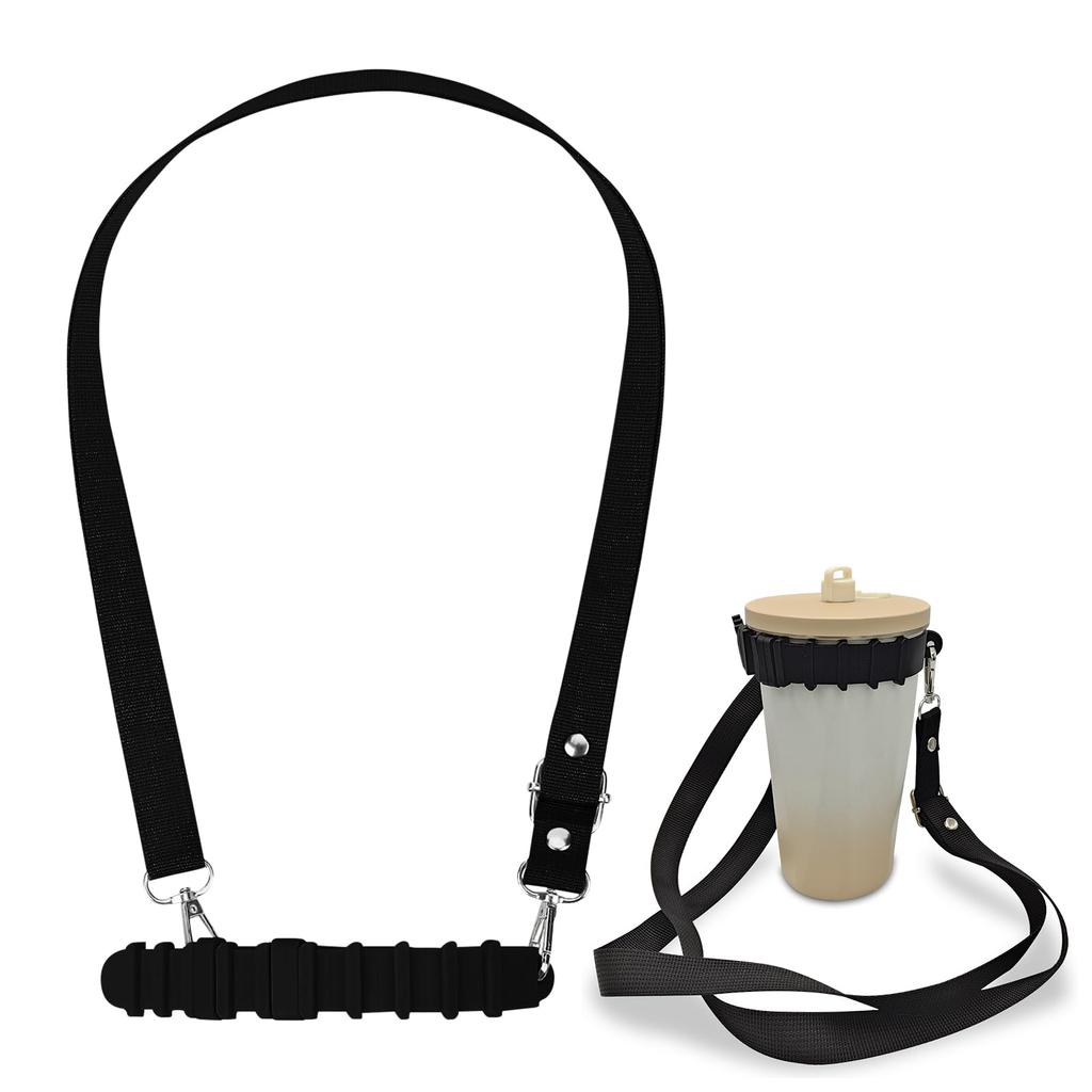 Tumbler Holder Water Bottle Strap Shoulder Belt Adjustable Shoulder Drink Holder Carrying String Silicone Cup Holder for Walking Outdoors Camping