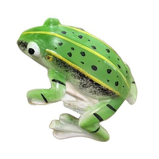 

Cute Frog Figurine Planter Decoration Small Climbing/Lying Frog with Leaf Umbrella Statue for Outdoor Yard Patio Garden Decor B
