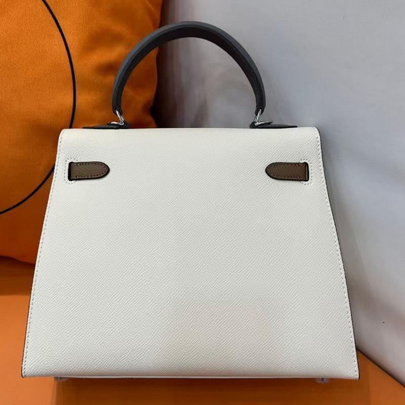 

2025 Новое поступление Женская сумка из натуральной кожи - Однотонная ручная сумка через плечо кроссбоди Модная маленькая сумка-тоут 25x10x18cm