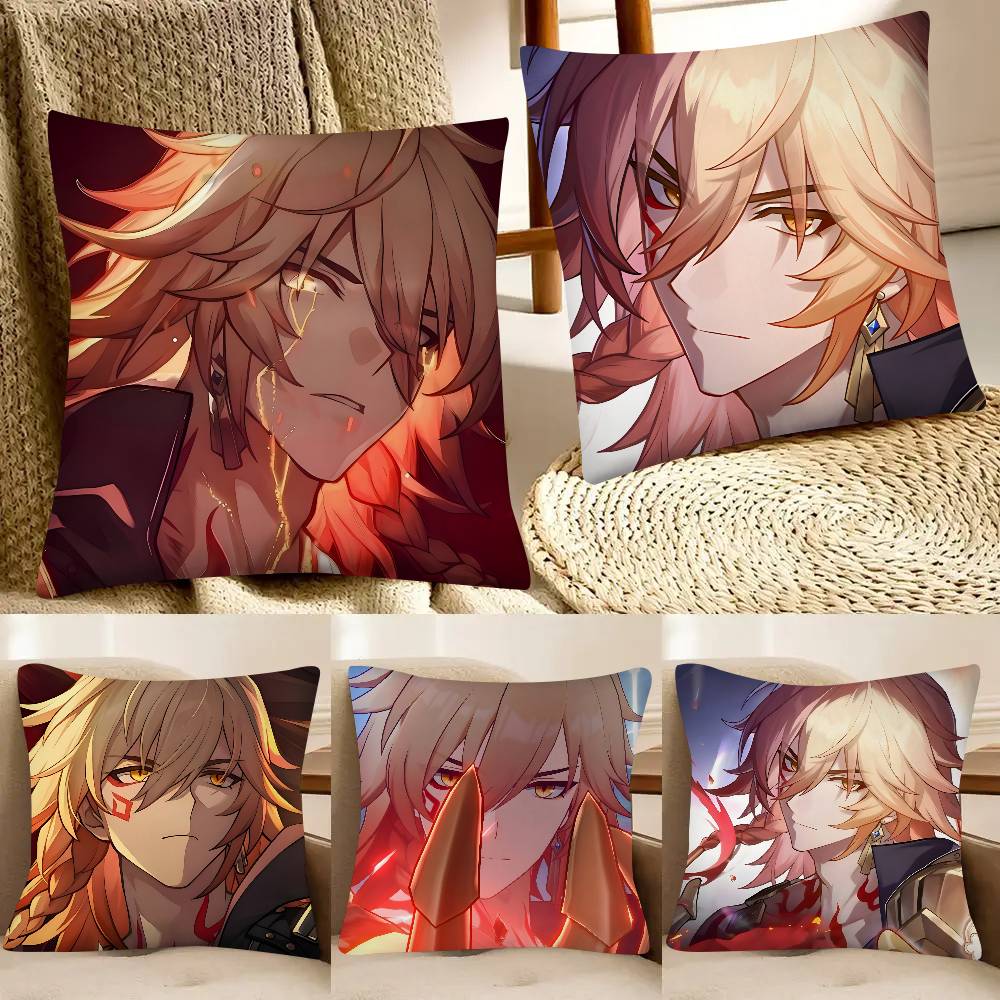 1pc Game Honkai Star Rail Anime Mydei Pillow Case Fashion Square Pillowcase Bedroom Sofa Room Ins Decoration Leisure