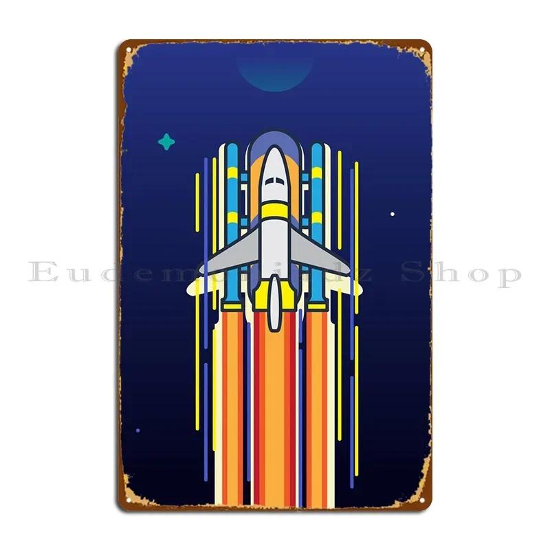 The Astronaut Journey Metal Plaque Poster Retro Wall Decor Kitchen Designing Design Pub Tin Sign Poster