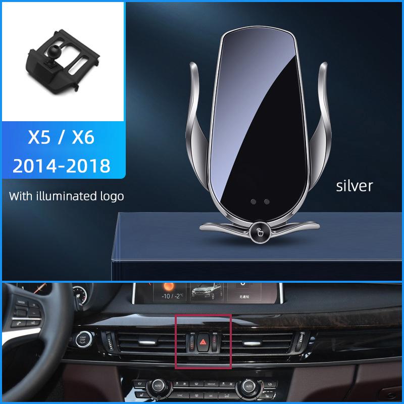 For Bmw X1 X2 X3 X4 X5 X6 X7 2 3 5 7 Series Wireless Charging Magnetic Car Phone Holder Base Charger Auto Accessories For iPhone