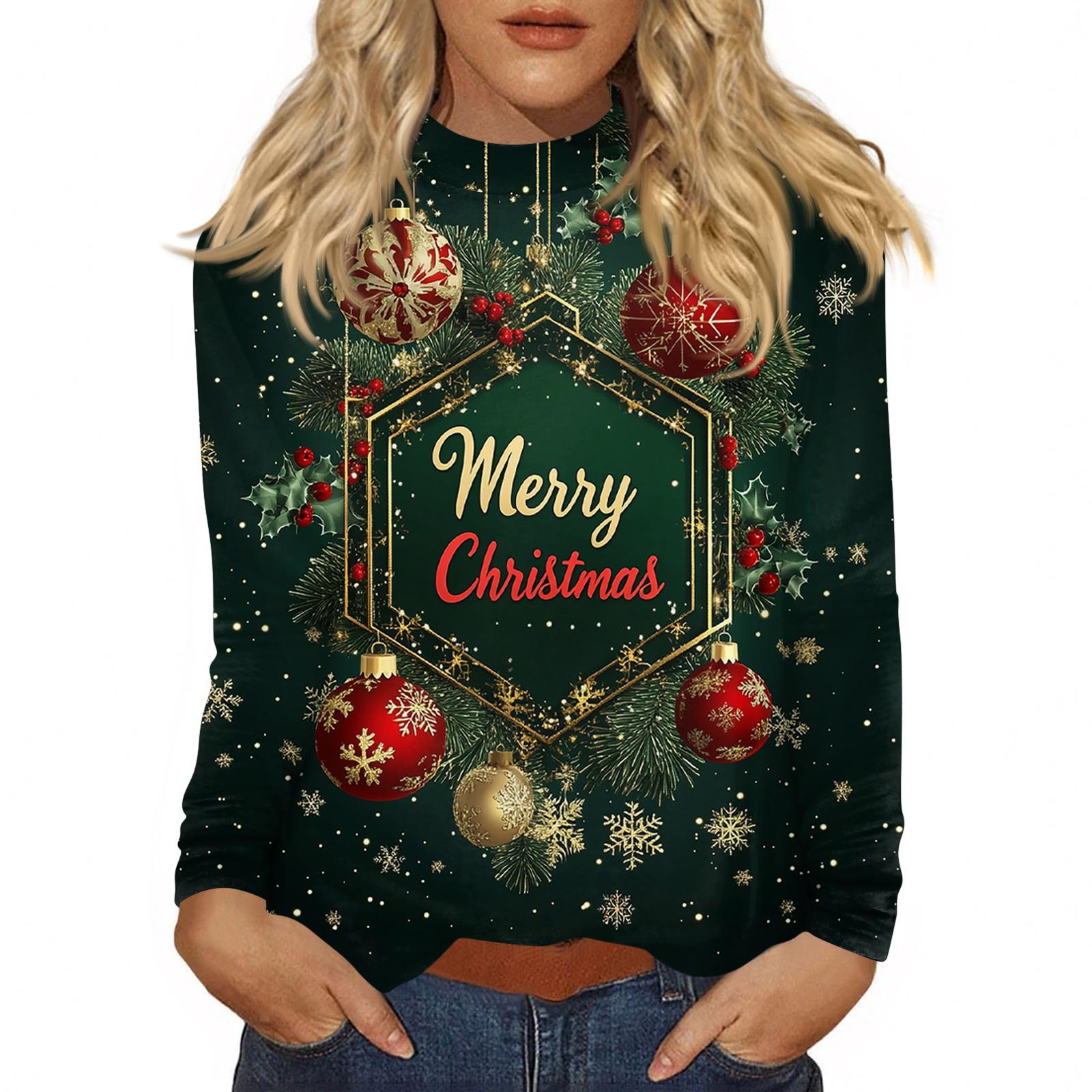 

Женская осенняя повседневная толстовка с длинным рукавом, винтажный принт, топ с высоким воротом, пуловер M зелёный