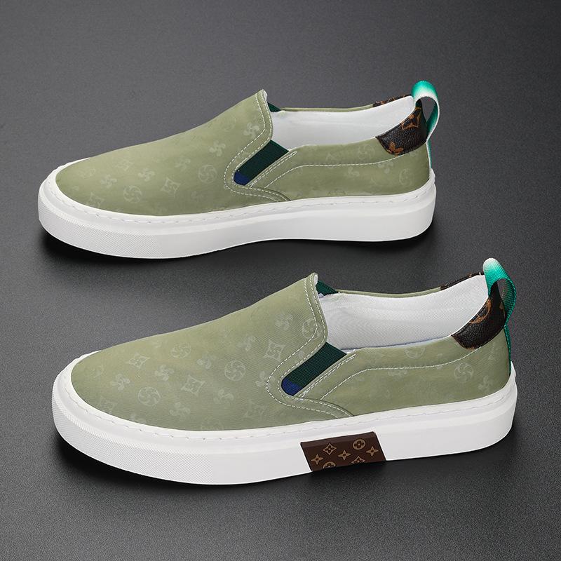 

Весенние дышащие ленивые мужские повседневные тканевые туфли с низким верхом с одной педалью из шёлкового холста интернет-знаменитости универсальные туфли для сёрфинга 38 standard size