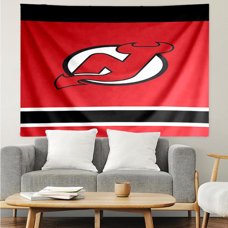 1PC Jersey Devils Logo Tapestry Accessories Playroom Tapestry, for Bedroom,Livingroom, dormitory Room Wall Decor Fan Birthday Gifts