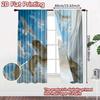 2pcs, 2D FLAT PRINTING Curtains (Without Rod) OceanAdventure Halloween Festival Creative Curtains Versatile Fabric Curtains All