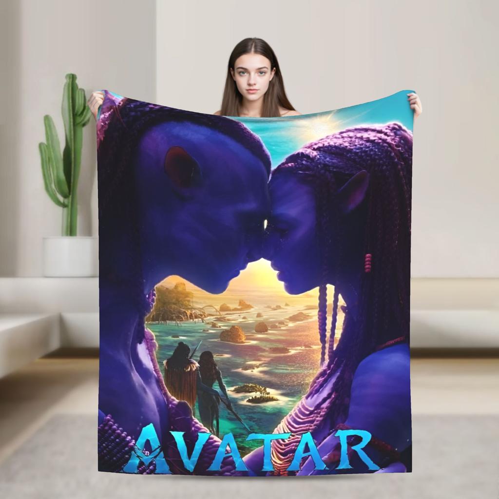 Movie Avatar The Way of Water Blanket  Travel Office Flannel Throw Blanket For Living Room Soft Warm Custom Quality Bedspread