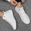 Flat Mens Shoes New Spring Autumn Trend Sports Casual Leather High Top Shoe Men Leather Original Ankle Boots  Para Hombre