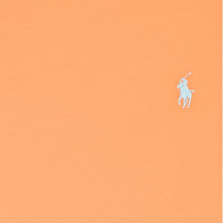 Polo Ralph Lauren Solid Color Slim Fit Crew Neck Short Sleeve T-Shirt Men Tops Orange 710671438-406