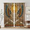 2pcs   Creative Curtains Egyptian double goddesses Polyester (without rod) Home Decor Perfect for Bedroom Living Room Window