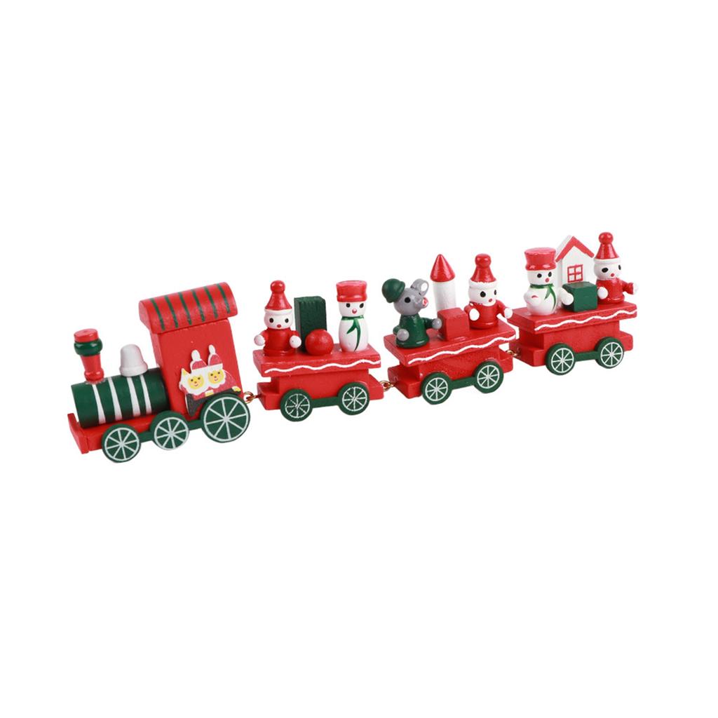 Cute Christmas   Rail Car Compartment Toy Christmas Decoration Ornament Children Gift Red