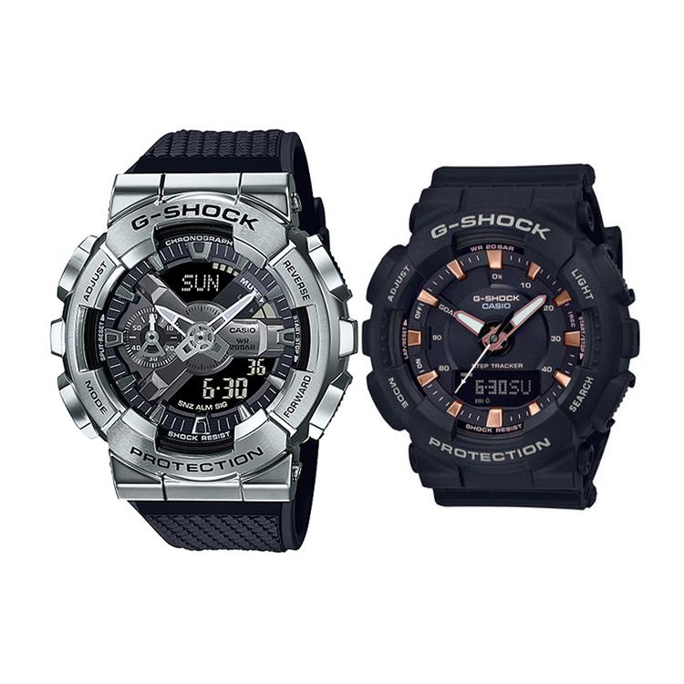 

CASIO Unisex Pair Table Series Black Watch GM-110-1A+GMA-S130PA-1AER