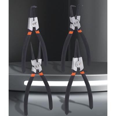 Mini pince à circlips, outil d'installation pour retirer les anneaux internes et externes, pointe de mâchoire droite/courbée, outil de précision à ressort